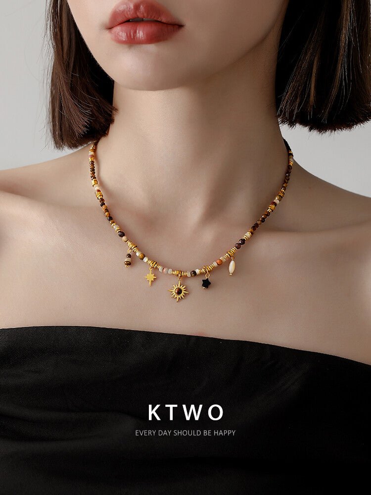 Royal Tiger Eye Necklace – Vintage Palace Style Jewelry - Inkduo