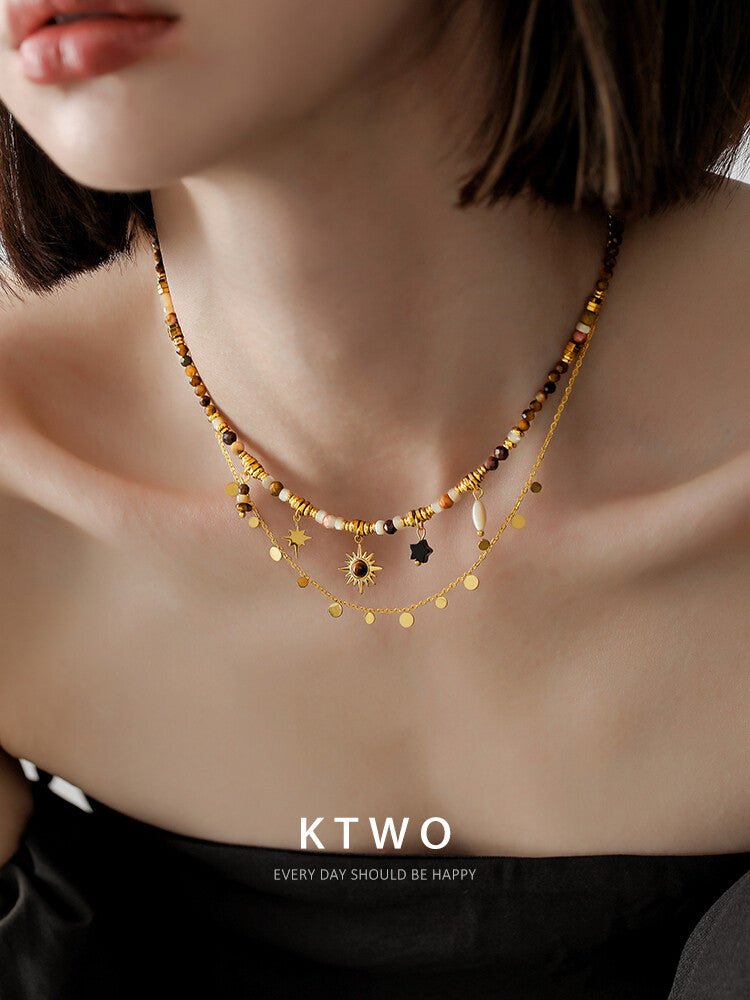 Royal Tiger Eye Necklace – Vintage Palace Style Jewelry - Inkduo