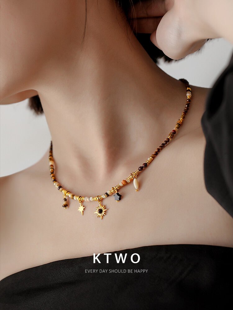 Royal Tiger Eye Necklace – Vintage Palace Style Jewelry - Inkduo