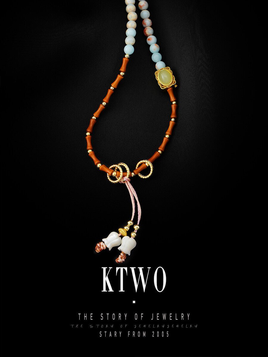 Lapis Lazuli & Shell Tulip Triple - Layer Beaded Bracelet – Elegant Luxury Stacking Jewelry - Inkduo