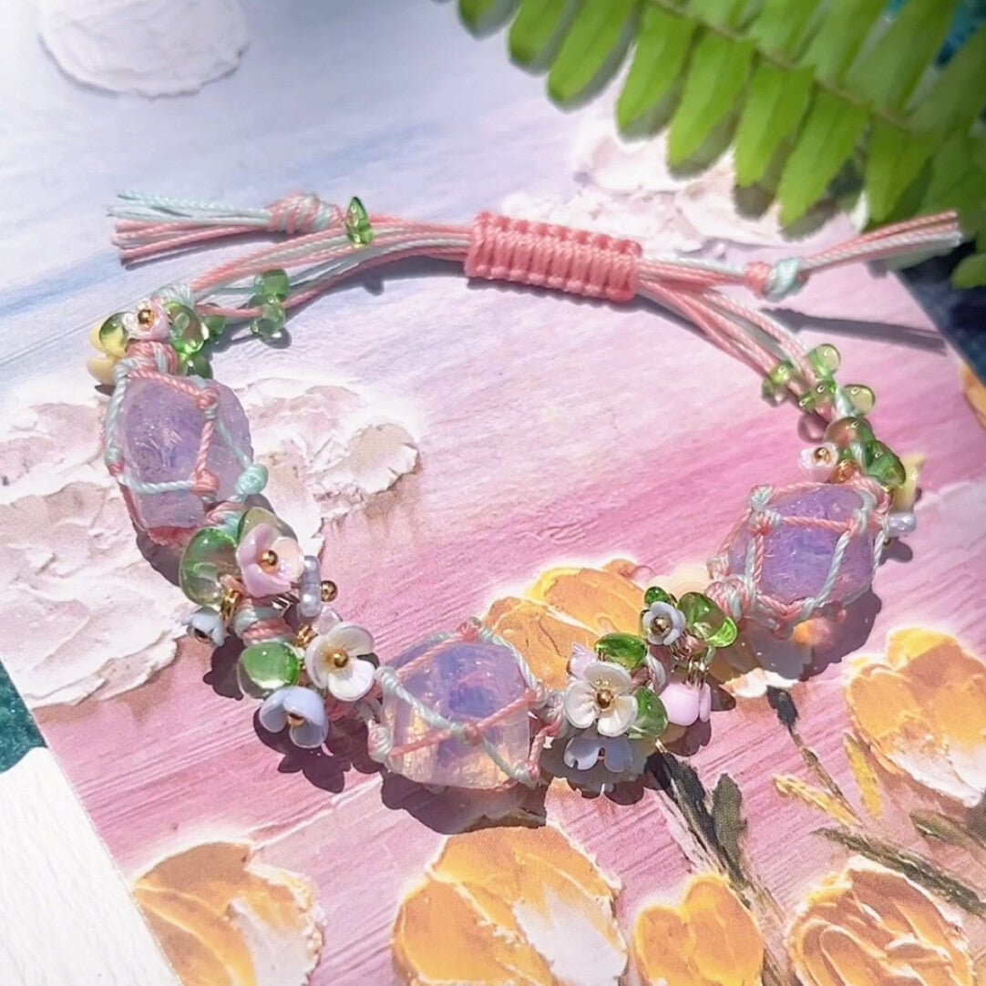 Endless Summer Amethyst Healing Crystal Bracelet - Inkduo