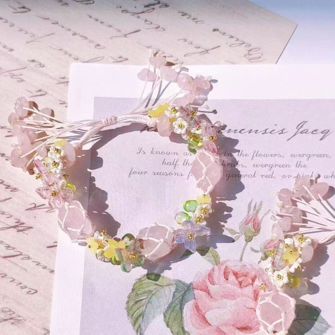 Natural Crystal Handwoven Bracelet - Inkduo